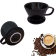 5件套_咖啡壺1個_陶瓷咖啡過濾器1個_咖啡杯+蓋各一個_一湯匙_1袋50個咖啡過濾袋 5 Pieces Set Of Coffee Use