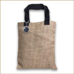 豎版-麻布袋- 黑色肩带 ( 尺寸: 32*38cm)