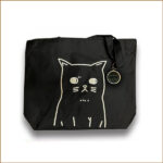 貓貓帆布肩包 拉鍊包 （尺寸: 39CMx33CMx9CM）